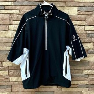 FootJoy FJ Dryjoys Men's Tour Collection CC Halifax Black/White Windbreaker L